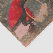 meisjeskapje Autumn Forest Sketch Art Tissuepapier (Detail)