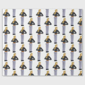 meisjesknop cadeaupapier (Vlak)