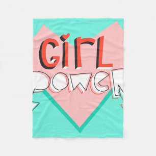 Meisjeskracht. Eenvoudig ontwerp met heldere grafi Fleece Deken
