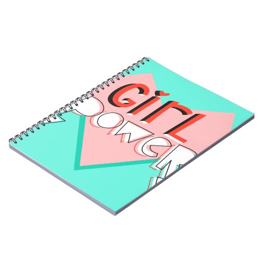 Meisjeskracht. Eenvoudig ontwerp met heldere grafi Notitieboek (Linkerzijde)