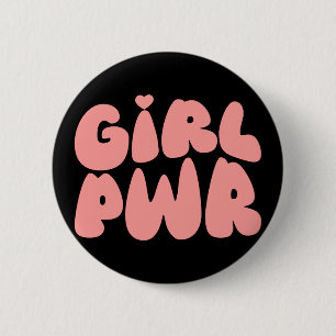 Meisjeskracht Feministe Ronde Button 5,7 Cm