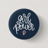 "Meisjeskracht" Ronde Button 3,2 Cm (Voorkant)