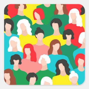 Meisjeskracht Vierkante Sticker