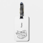 Meisjeskrachtsculpboat Thunder_Cove Bagagelabel (Achterkant verticaal)