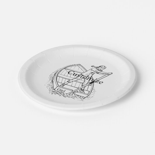 Meisjeskrachtsculpboat Thunder_Cove Papieren Bordje (Gekanteld)