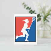 Meisjeslacrosse Briefkaart (Staand voorkant)