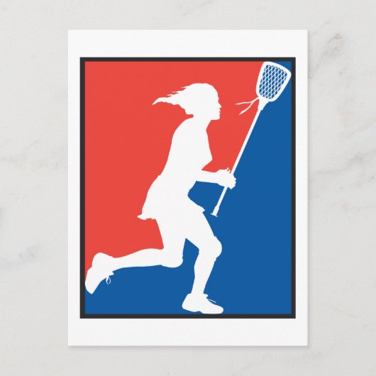 Meisjeslacrosse Briefkaart (Voorkant)