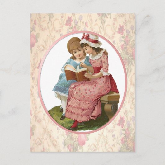 Meisjeslezen Briefkaart (Voorkant)