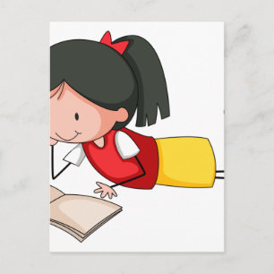 Meisjeslezen Briefkaart