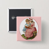 Meisjeslezen Vierkante Button 5,1 Cm (Voorkant /achterkant)