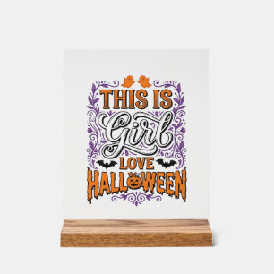 Meisjesliefde Halloween Vintage Schattige Griezels Acryl Bord