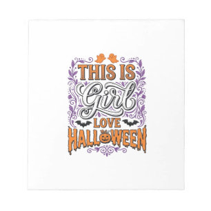 Meisjesliefde Halloween Vintage Schattige Griezels Notitieblok