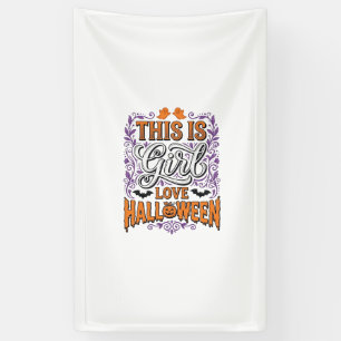 Meisjesliefde Halloween Vintage Schattige Griezels Spandoek