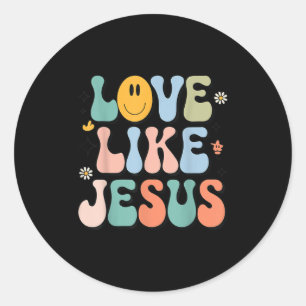 Meisjesliefde zoals Jezus Schattig Christelijk Peu Ronde Sticker