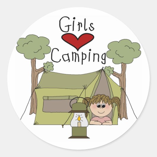 Meisjesliefdescampagne Ronde Sticker (Voorkant)