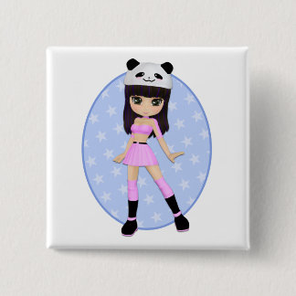 Meisjesmeisje Debbie Party Square Button