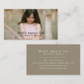 Meisjesmodel, Mode/ontwerper, model/bureau Visitekaartje (Voorkant / Achterkant)