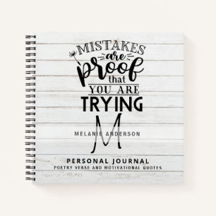 Meisjesmonogram Motivatie Journal Aanmoediging Notitieboek