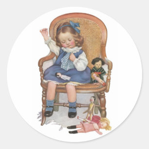 Meisjesnaaipoppen Ronde Sticker