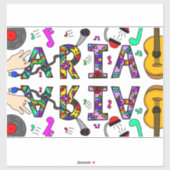 Meisjesnaam Aria Sticker (Vel)