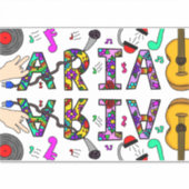 Meisjesnaam Aria Sticker (Voorkant)