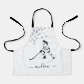 Meisjesnaam van Ice Hockey Team Player Schort (Voorkant)