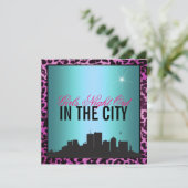 Meisjesnacht in de stad kaart (Staand voorkant)