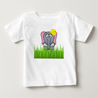 Meisjesolifant in de gras