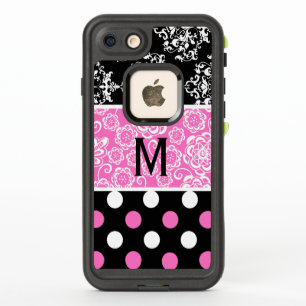 Meisjespatronen Monogram LifeProof iPhone 7 Hoesje