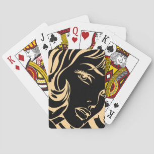 Meisjesportret: Afgewezen haarelegantie Pokerkaarten