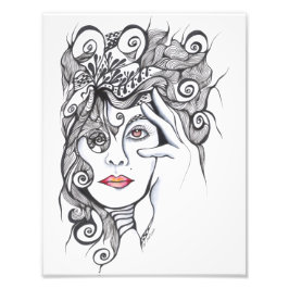 Meisjesportret Foto Afdruk