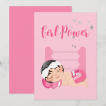 Meisjespower baby koninklijke kaart