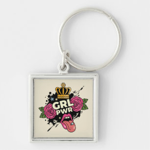 Meisjespower Tattoo stijl Sleutelhanger