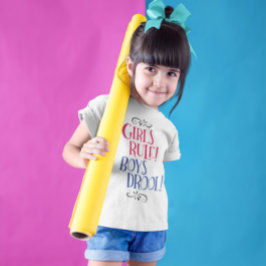 Meisjesregel boys Drool! T-shirt