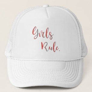 Meisjesregel Inspirerend Typografische Cool Trucker Pet
