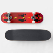 Meisjesregel leuk silhouet op roze skateboard (Horizontaal)