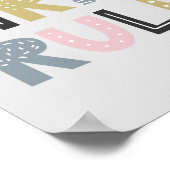 Meisjesregel Scandinavian Word Art Poster (Hoek)