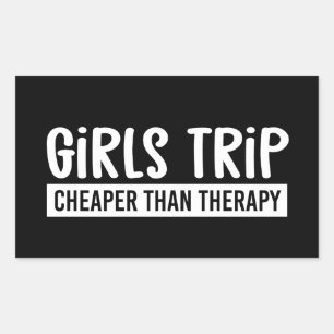 Meisjesreis goedkoper dan therapie Meisjesvakantie Rechthoekige Sticker