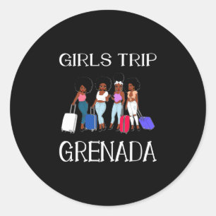 Meisjesreis Grenada vrouwen vrijgezellenfeest Ronde Sticker
