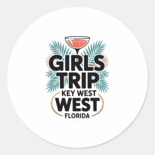 Meisjesreis Key West Vrouwen Meisjes Beste Vriendi Ronde Sticker
