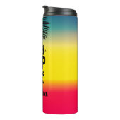 Meisjesreis, kroonjaar en naam groen geel rood thermosbeker (Geroteerd rechts)