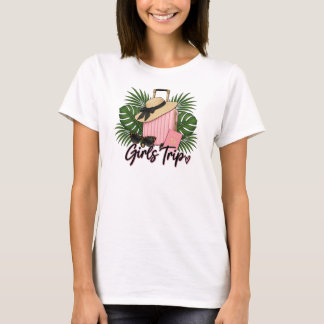 Meisjesreis Vakantie T-Shirt met Koffer