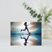 Meisjesrennen Briefkaart (Staand voorkant)