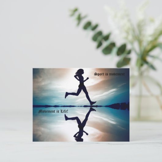 Meisjesrennen Briefkaart (Staand voorkant)