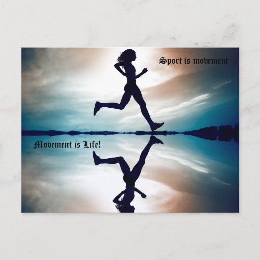 Meisjesrennen Briefkaart (Voorkant)