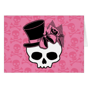 Meisjesschedel met Pet en roze romp