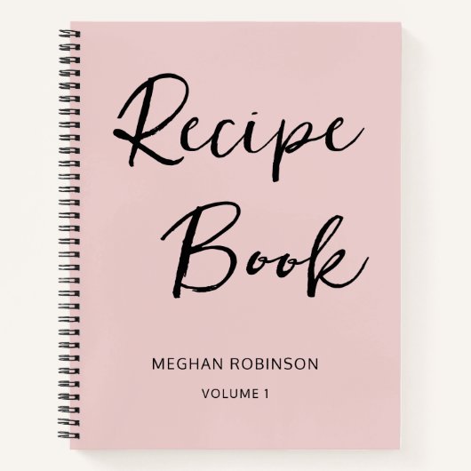 Meisjesscript - Speciaal Cookbook Blush Recipe Notitieboek (Voorkant)