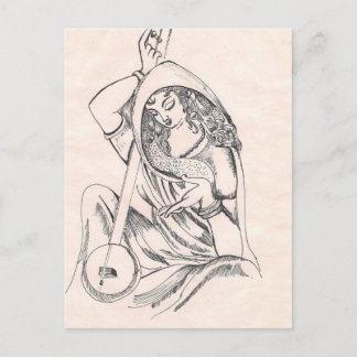 Meisjesspeelster Briefkaart