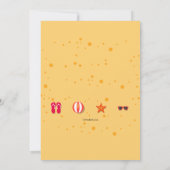 Meisjesuitje aan het strand kaart (Achterkant)