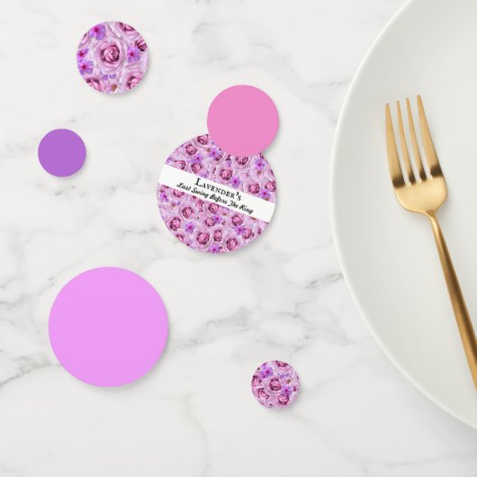 Meisjesuitje, Bruidsfeest Golf Lavendel Confetti (Groep)